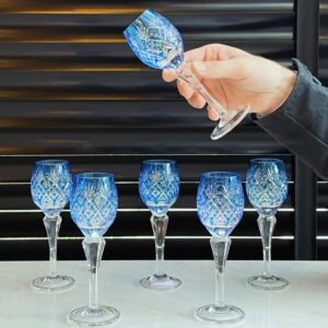 CONJUNTO DE TAÇAS para LICOR/PORTO em CRISTAL