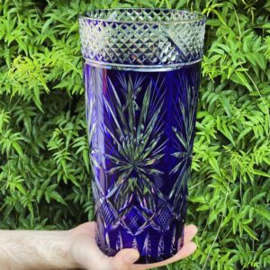 VASO em CRISTAL AZUL