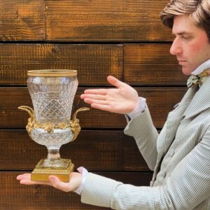 VASO em pesado CRISTAL europeu lapidado