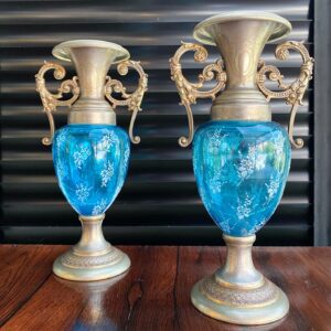 Par de vasos alemã de W.M.F (Württembergische Metallwarenfabrik).