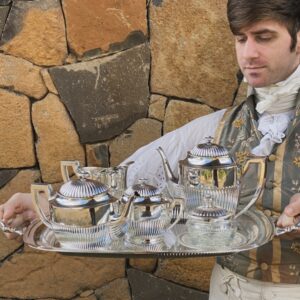 CONJUNTO PARA CHÁ E CAFÉ ao estilo de Biedermeier