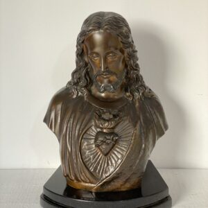 Imagem do SAGRADO CORAÇÃO DE JESUS executada em PETTIT BRONZE